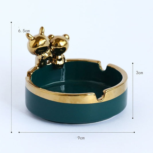 Ashtray With Gold Tracery