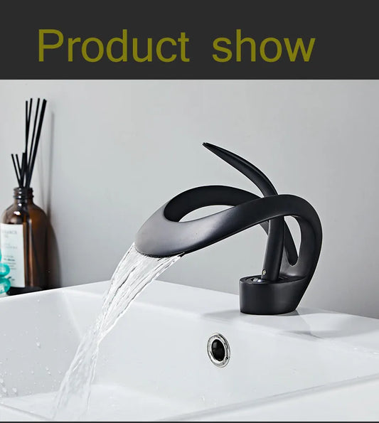 Bathroom Basin Faucet Sink Mixer Tap Hot & Cold Waterfall Basin Faucet
خلاط صنبور حوض الشلال الساخن والبارد