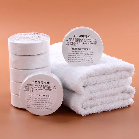 Reusable Compressed Towel Cotton Travel Hotel Towel Thicken Soft Face Towels Absorbent